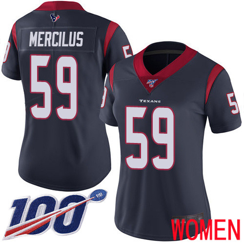 Houston Texans Limited Navy Blue Women Whitney Mercilus Home Jersey NFL Football 59 100th Season Vapor Untouchable